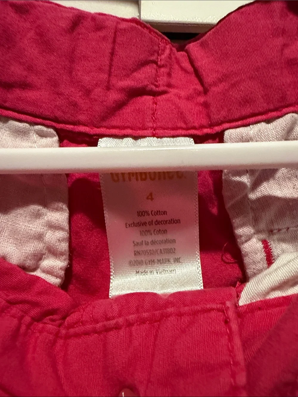 Girls Pink Embroidered Elephant Casual Shorts